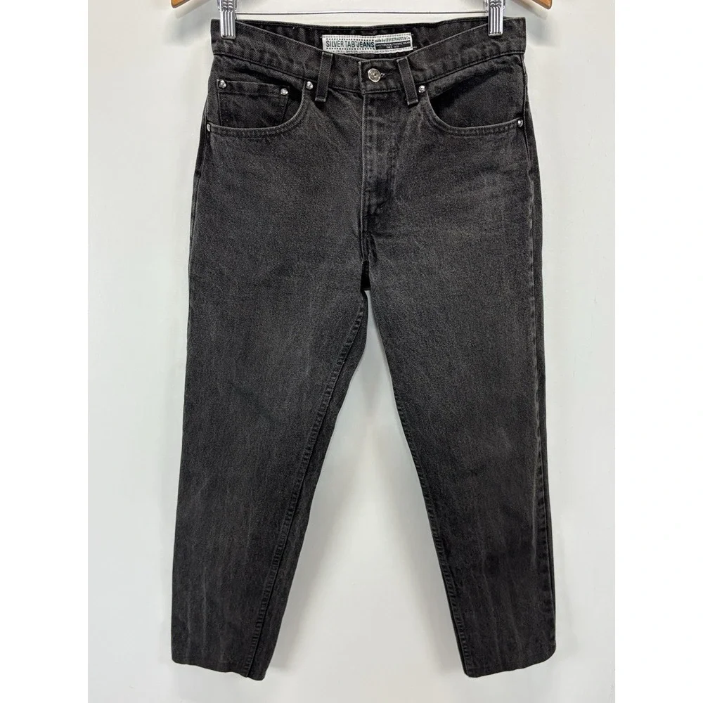 Vtg Levi's Silverman 512 Jeans Sz 32x34 (30x27) Faded Black 90s Made USA